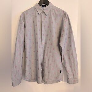 Paul Smith button down with purple polka dots, size medium